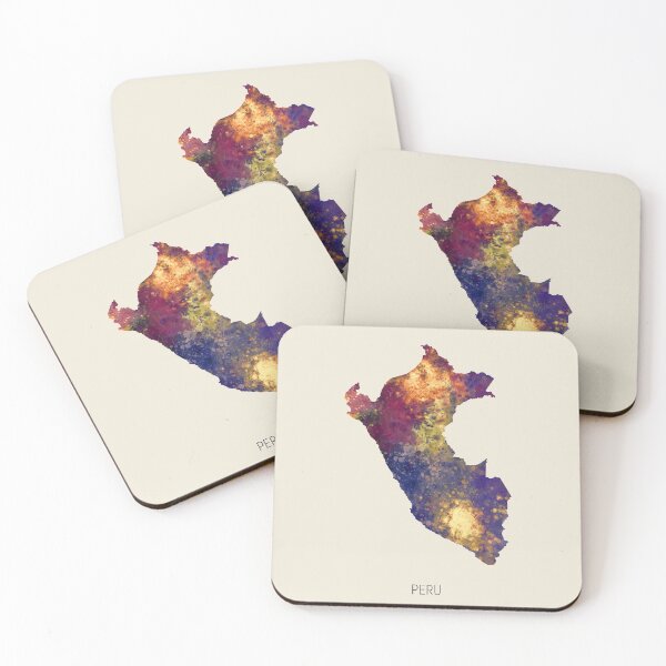 Item preview, Peru Watercolor Map designed and sold by ArtPrints.