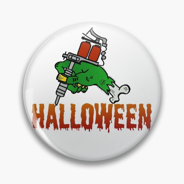 Item preview, Happy Halloween - scary horror monster tattoo - bright products designed and sold by Marcel Wirth.