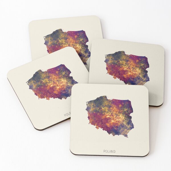 Item preview, Poland Watercolor Map designed and sold by ArtPrints.