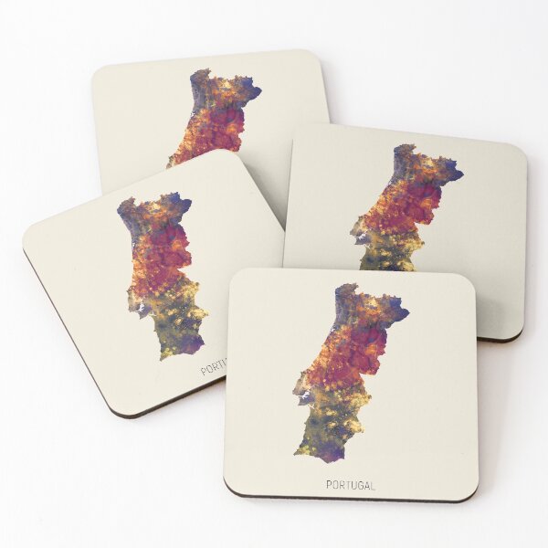 Item preview, Portugal Watercolor Map designed and sold by ArtPrints.