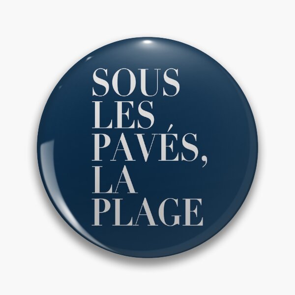 Item preview, ! New ! Paris Revolt, May 68: 'SOUS LES PAVES, LA PLAGE': Pale Grey on Deepest Blue designed and sold by Day Chapman.