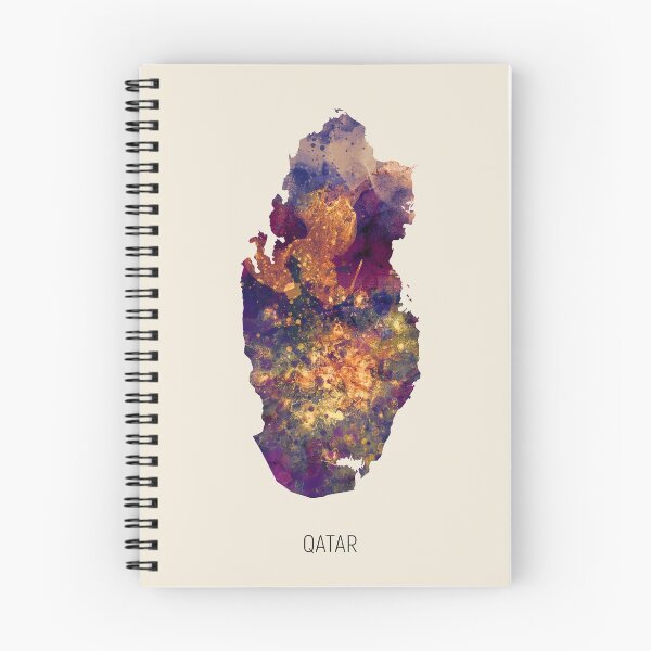 Item preview, Qatar Watercolor Map designed and sold by ArtPrints.