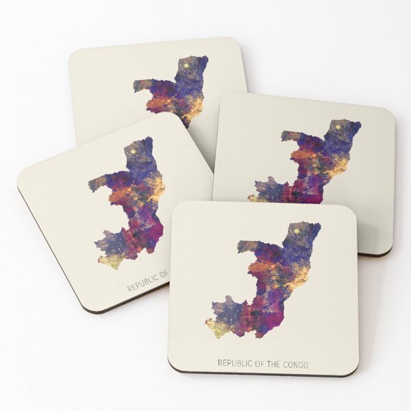 Item preview, Republic of the Congo Watercolor Map designed and sold by ArtPrints.