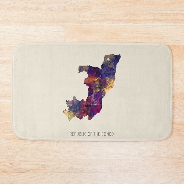 Item preview, Republic of the Congo Watercolor Map designed and sold by ArtPrints.