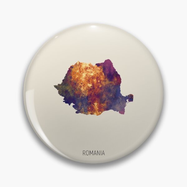 Item preview, Romania Watercolor Map designed and sold by ArtPrints.