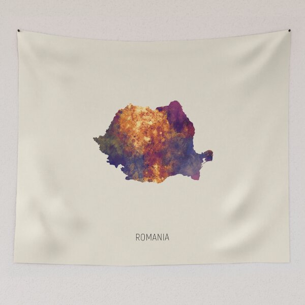 Item preview, Romania Watercolor Map designed and sold by ArtPrints.