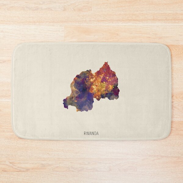 Item preview, Rwanda Watercolor Map designed and sold by ArtPrints.