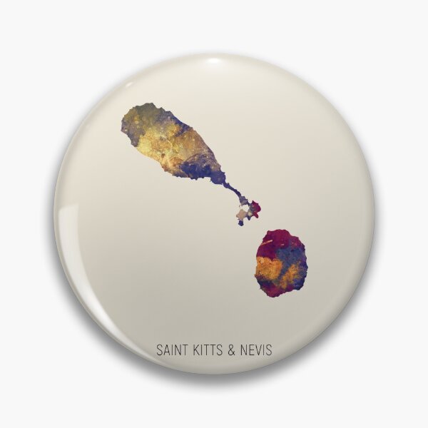 Item preview, Saint Kitts & Nevis Watercolor Map designed and sold by ArtPrints.