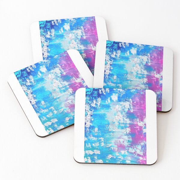 Item preview, abstract painting with pink and blue designed and sold by cathyartist.