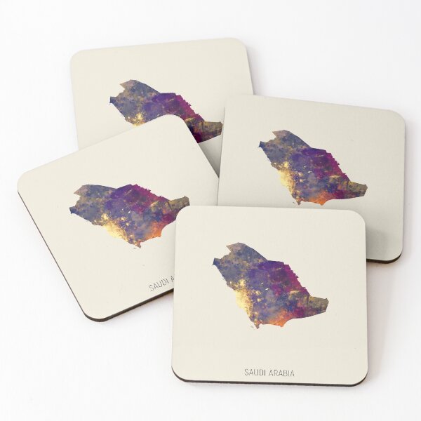 Item preview, Saudi Arabia Watercolor Map designed and sold by ArtPrints.