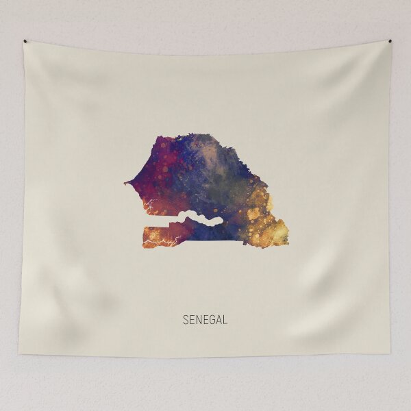 Item preview, Senegal Watercolor Map designed and sold by ArtPrints.