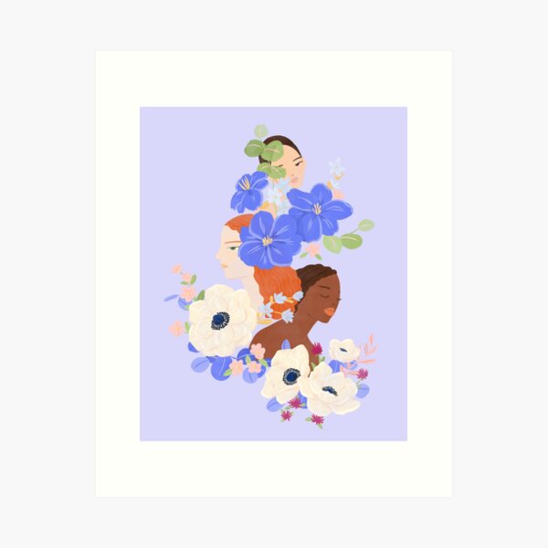 Flower Ladies Art Print