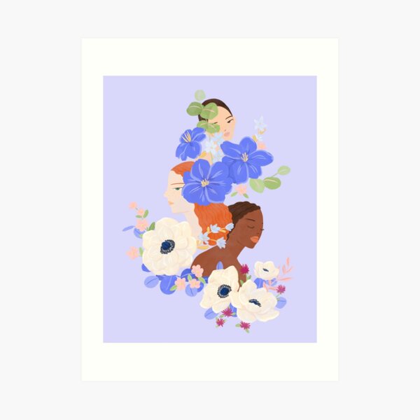 Flower Ladies Art Print