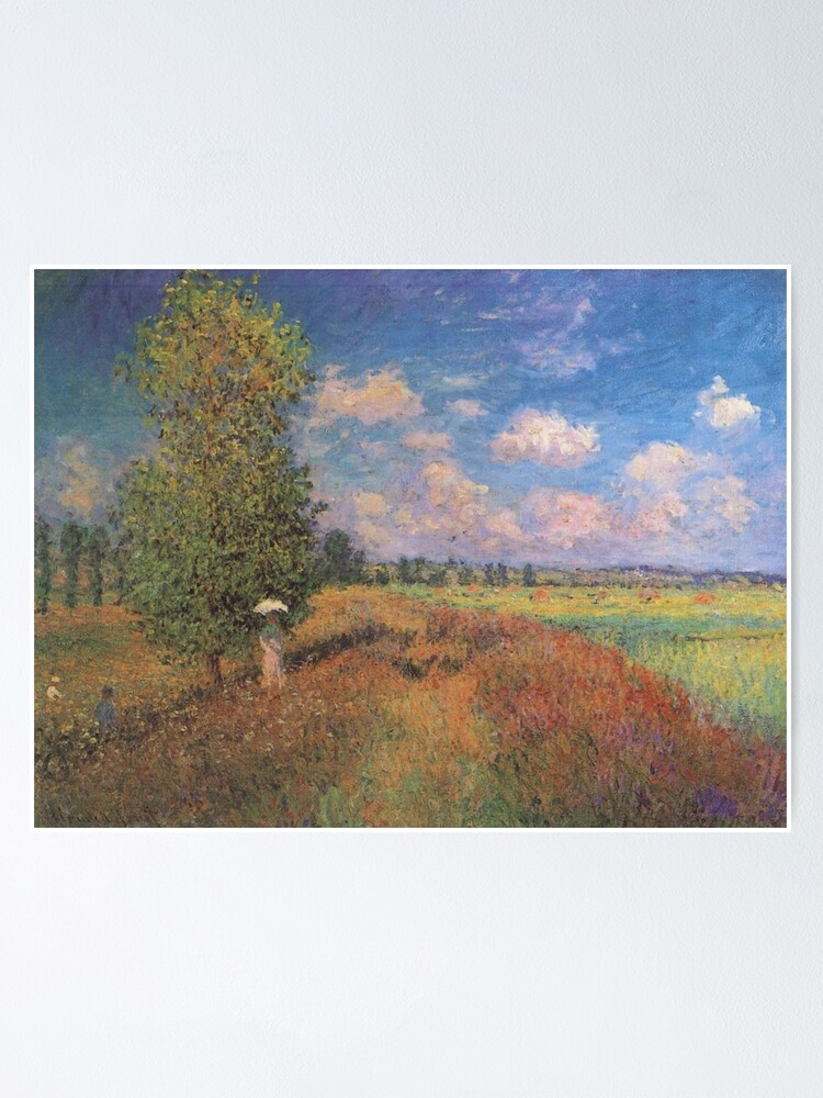 Champ De Coquelicots Claude Monet C1875 Poster By Crankyolddude Redbubble