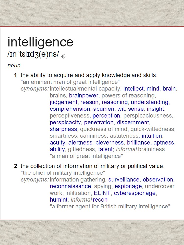 What intelligence means ? by santoshputhran