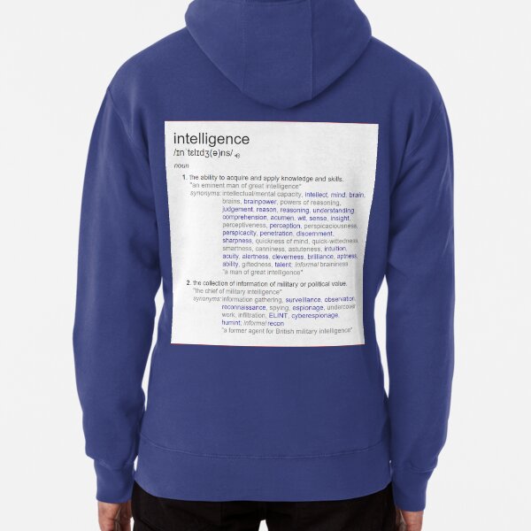 What intelligence means ? Pullover Hoodie