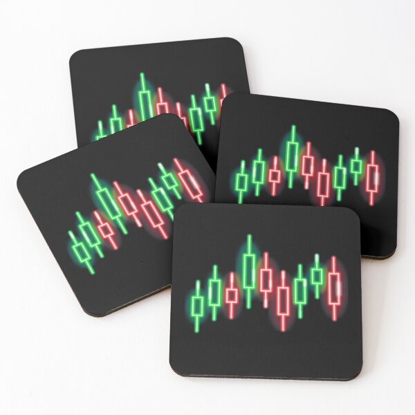 Item preview, Trader / Investor / Forex - Neon Glowing Japanese Candlestick Trading Chart designed and sold by SimplyDeals.