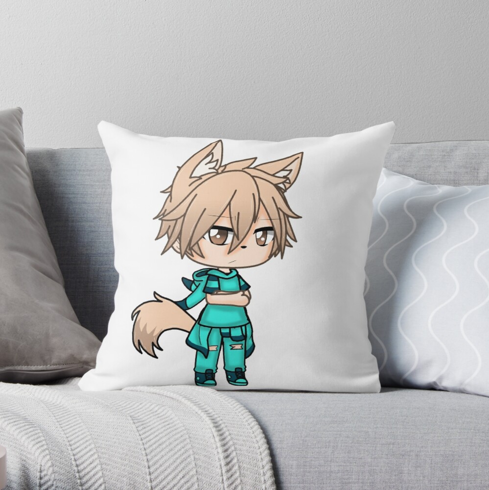 Adam Gacha Life Series Bad Boy Throw Pillow By Megellano Redbubble