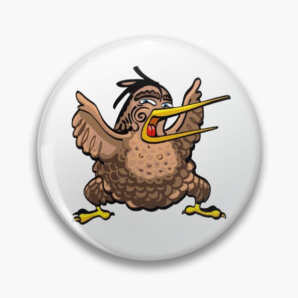 Item preview, Cartoon New Zealand Kiwi Bird doing a Maori Haka designed and sold by headpossum.