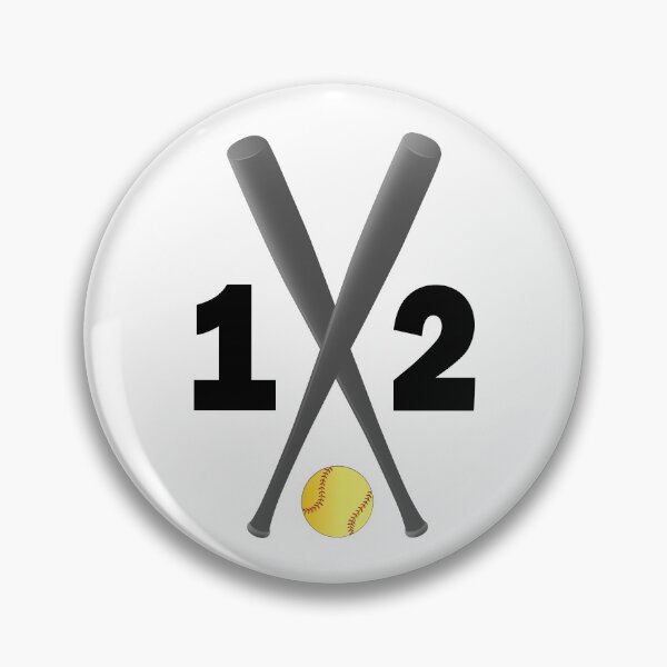 Item preview, Softball number 12 - twelve with bats and ball designed and sold by AllShirts21.