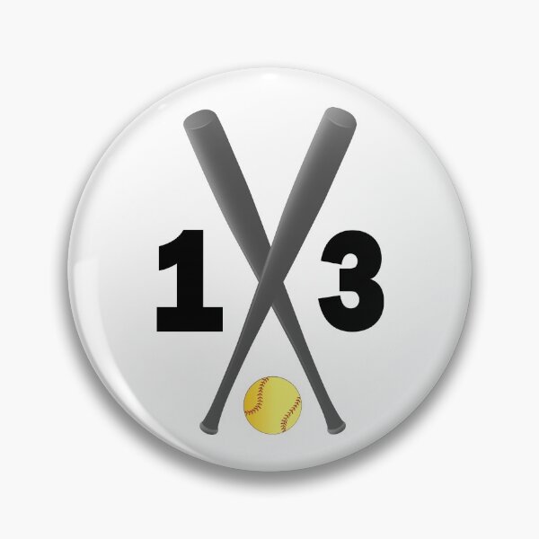 Item preview, Softball number 13 - thirteen with bats and ball designed and sold by AllShirts21.