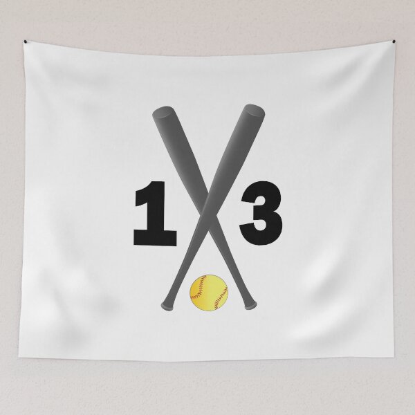 Item preview, Softball number 13 - thirteen with bats and ball designed and sold by AllShirts21.