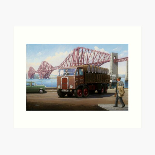 Scammell 8 at the Forth Bridge Art Print