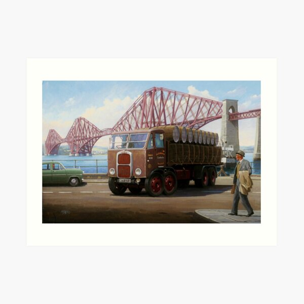 Scammell 8 at the Forth Bridge Art Print