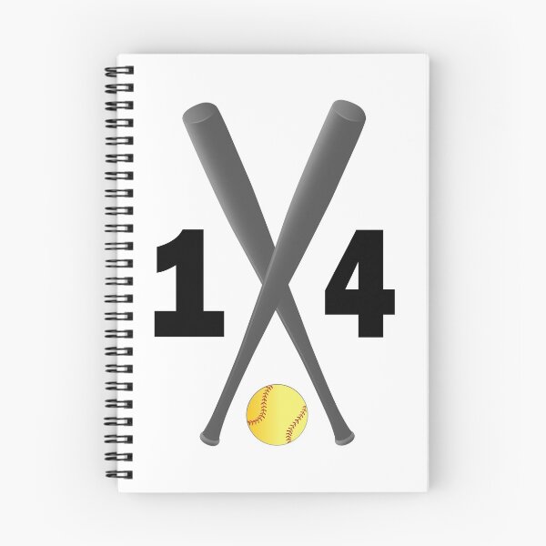 Item preview, Softball number 14 - fourteen with bats and ball designed and sold by AllShirts21.