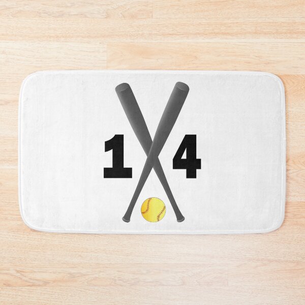 Item preview, Softball number 14 - fourteen with bats and ball designed and sold by AllShirts21.