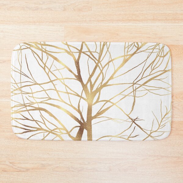 Item preview, Modern Gold Tree Silhouette Minimal White Design designed and sold by NdesignTrend.