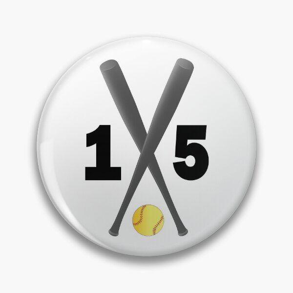 Item preview, Softball number 15 - fifteen with bats and ball designed and sold by AllShirts21.