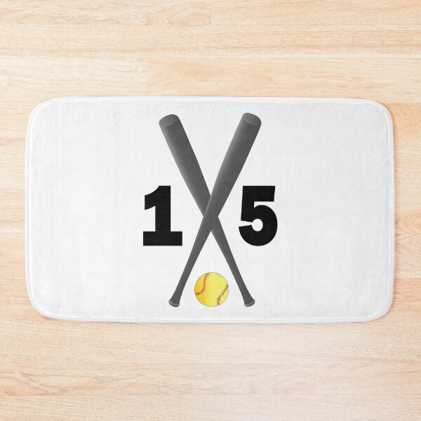 Item preview, Softball number 15 - fifteen with bats and ball designed and sold by AllShirts21.