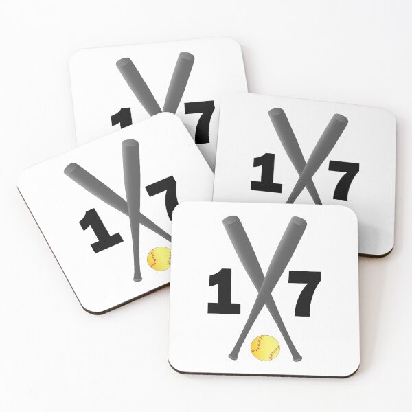 Item preview, Softball number 17 - seventeen with bats and ball designed and sold by AllShirts21.