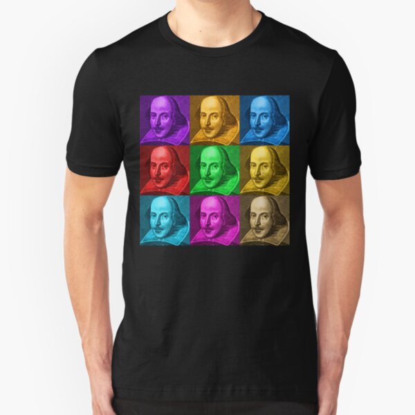 William Shakespeare Pop Art Slim Fit T-Shirt