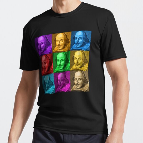 William Shakespeare Pop Art Active T-Shirt