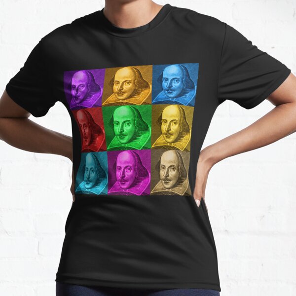 William Shakespeare Pop Art Active T-Shirt