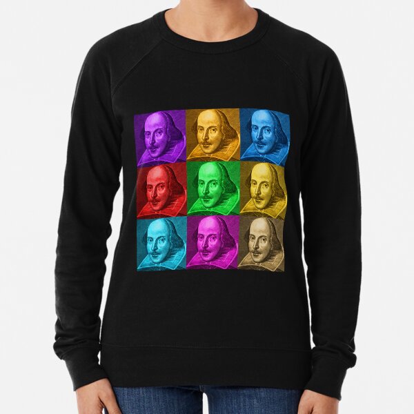 William Shakespeare Pop Art Lightweight Sweatshirt