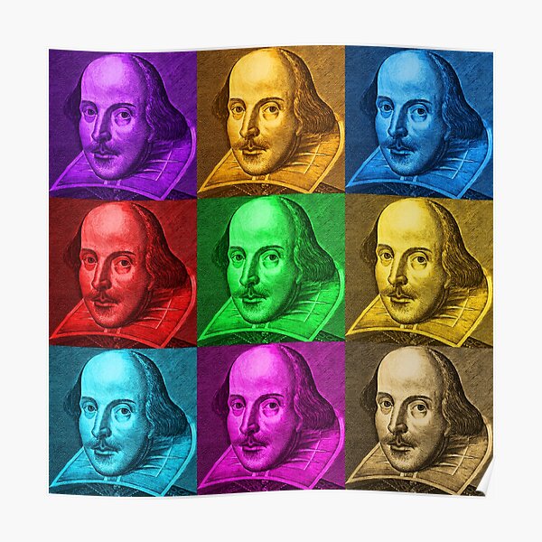 William Shakespeare Pop Art Poster