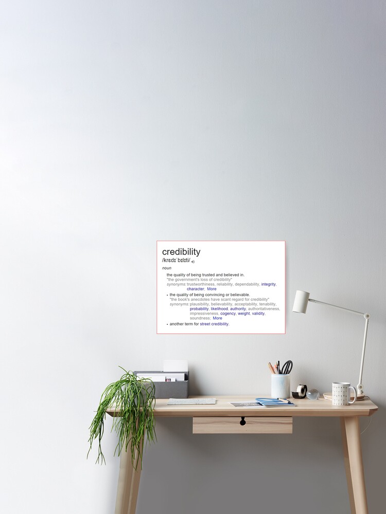 What Is Meaning Of Credibility Poster
