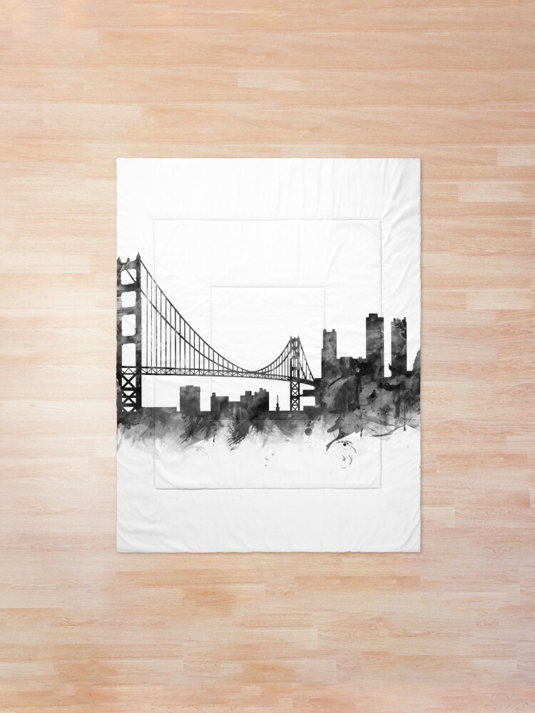 Alternate view of San Francisco Skyline Comforter