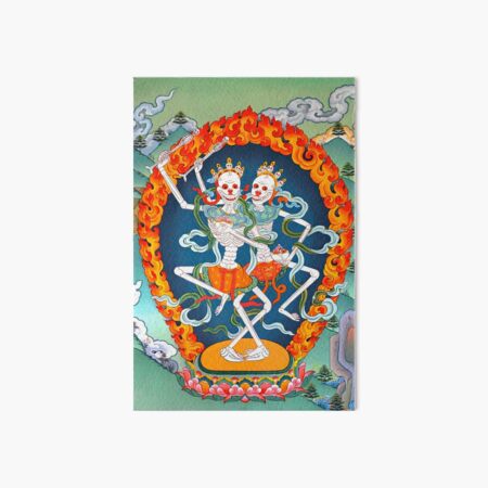 Artikel-Vorschau von Citipati Tibetan Buddhist Thangka - Tanzende Skelette - Poster, designt und verkauft von CarlsArt.