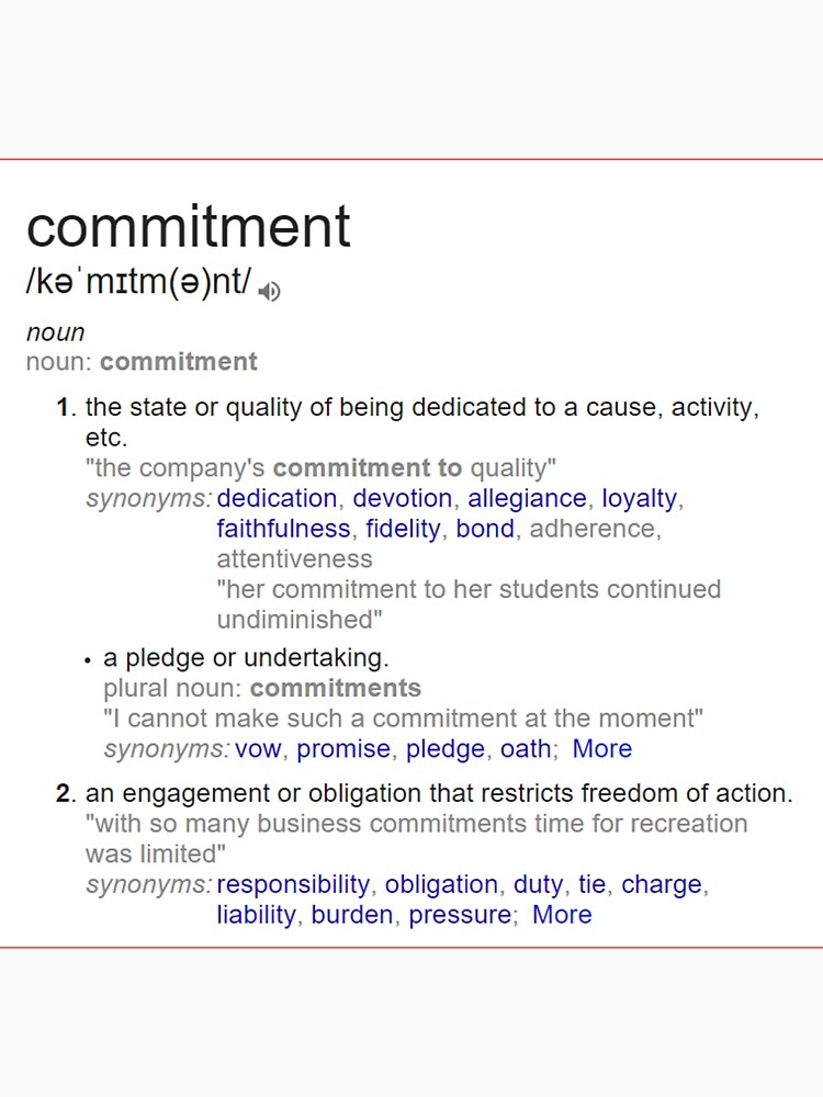 What is meaning of commitment ? by santoshputhran
