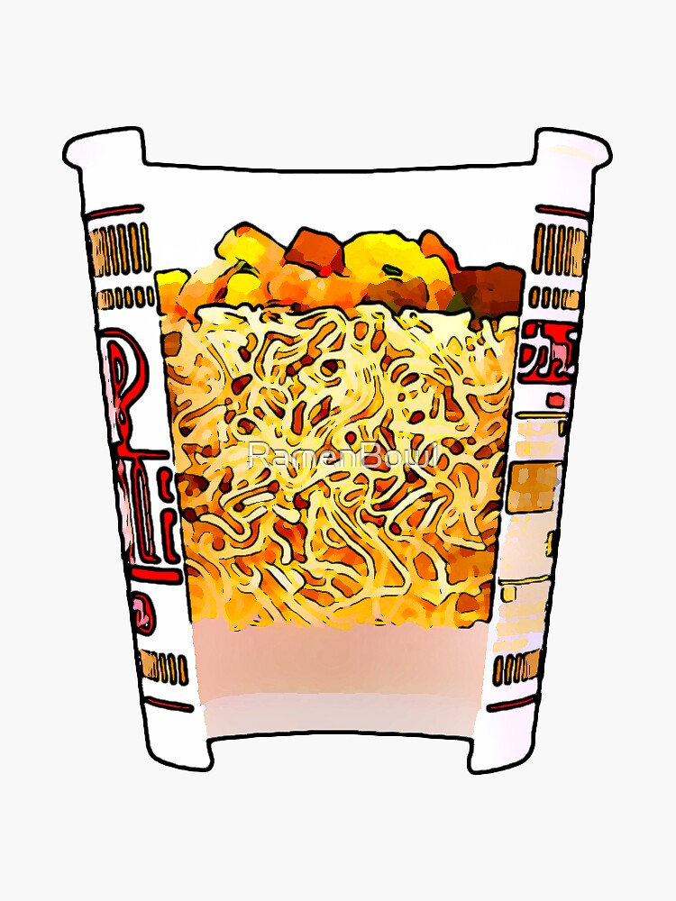 "Anatomy of Cup Noodle Sticker" Sticker for Sale by RamenBowl Redbubble