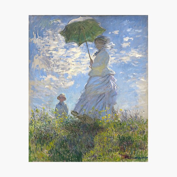 Vista previa del artículo con la obra «Claude Monet Mujer con sombrilla Madame Monet y su hijo», diseñado y vendido por Fine Artworks.