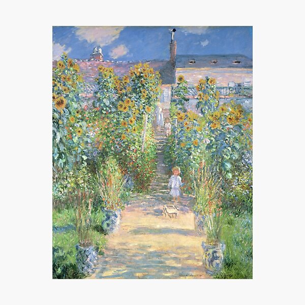 Claude Monet The Artist's Garden at Vétheuil Photographic Print