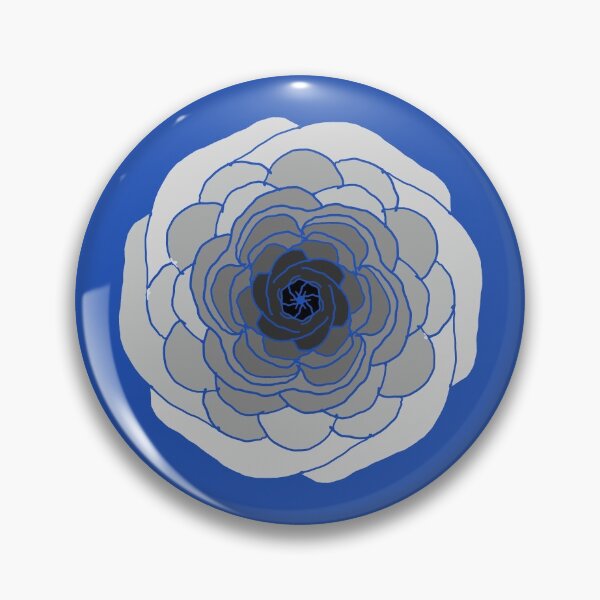 Item preview, Grey Flower in Blue designed and sold by KExpressions.