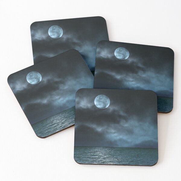 Item preview, Cloudy Moon Shore at Night designed and sold by hatimelhag.