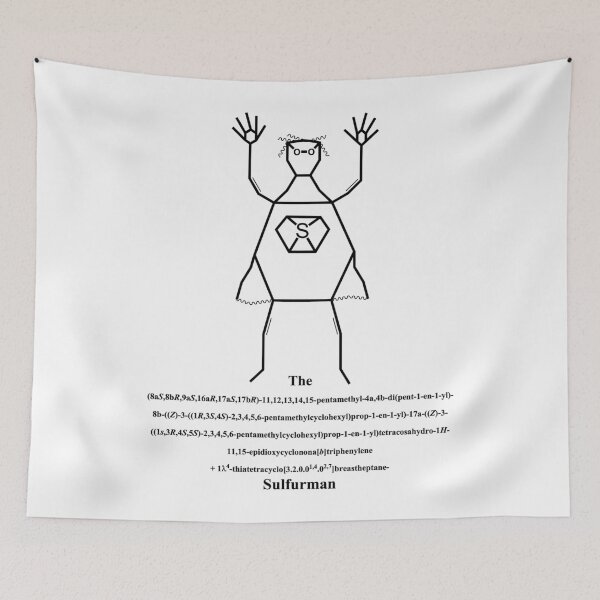 Item preview, Sulfurman – Superhero – IUPAC Nomenklatur – Nerd – black designed and sold by Marcel Wirth.