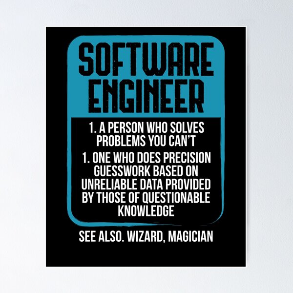 Artikel-Vorschau von Software Engineer Definition Shirt - Geschenkidee für Zauberer und Zauberer Entwickler, designt und verkauft von Maindy.